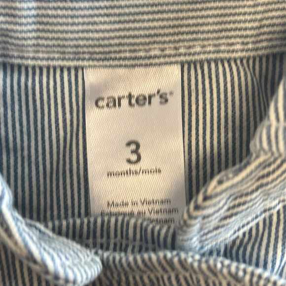 Carter's - Gray Striped Pea Coat for Kids/babies - Picture 3 of 3